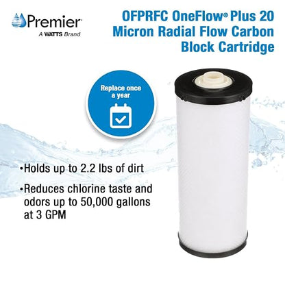 Watts Premier 1-Pack Radial Flow Carbon Block 20-Micron Cartridge, 000 - Image 2