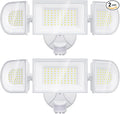iMaihom 150W Motion Sensor Light Outdoor, 15000LM 6500K LED Security Floodlights, 3 Adjustable Head Motion Detection Light IP65 Waterproof for Yard Garage White 2pack
