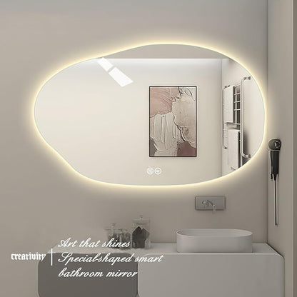 JSLJDM 800 mm Illuminated Backlit LED Bathroom Mirror, Wall Mounted - Image 2