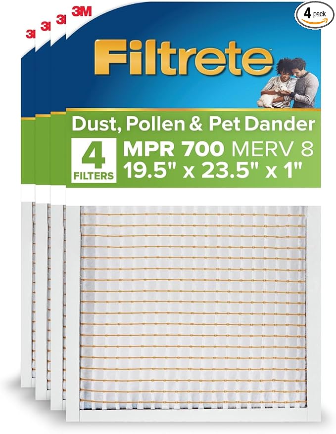 Filtrete 19.5x23.5x1 AC Furnace Air Filter, MERV 8, MPR 700, Tough on Pollen by Filtrete