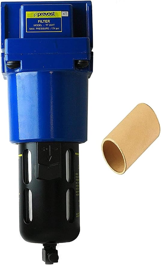 Prevost Compressed Air Inline Moisture Water Separator Filter 3/4" FNPT High CFM by Unknown
