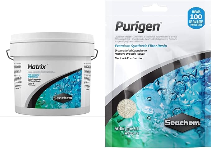 Seachem Matrix Bio Media and Purigen Organic Filtration Resin by Unknown