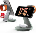3 in 1 Charging Station for Apple Devices, Mag-Safe Charger Stand Fast Charging, Wireless Charger for iPhone 16/15/14/13/12 Series, & AirPods, & iWatch (USB-C Charger Included)