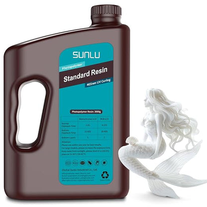 SUNLU 3D Printer Resin 3kg, Fast Curing Standard 3D Resin by SUNLU