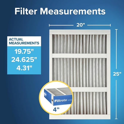 Filtrete 20x25x4 AC Furnace Air Filter, MERV 13, MPR 1900, Premium Allergen - Image 2
