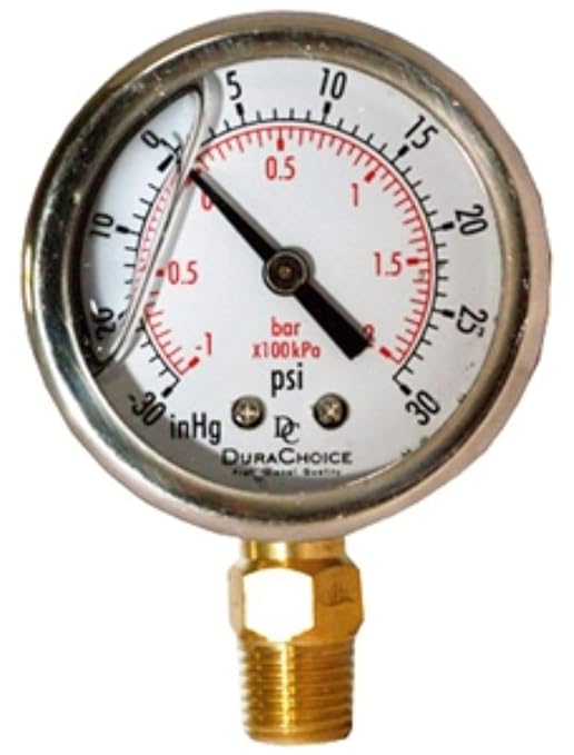 2-1/2" Oil Filled Vacuum Pressure Gauge - Image 3