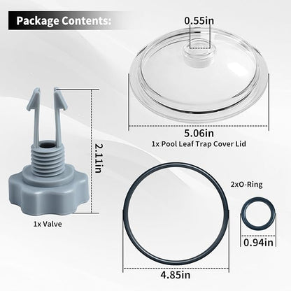 XJJ 28645EG Pool Leaf Trap Cover Lid 5 inch have O-Ring, Fit - Image 2