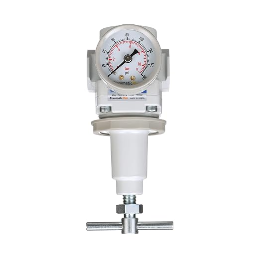 PneumaticPlus SAR300T-N03BG Air Pressure Regulator 3/8" NPT, Gauge & Bracket - Image 3