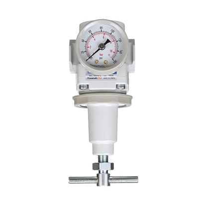 PneumaticPlus SAR300T-N03BG Air Pressure Regulator 3/8" NPT, Gauge & Bracket - Image 3