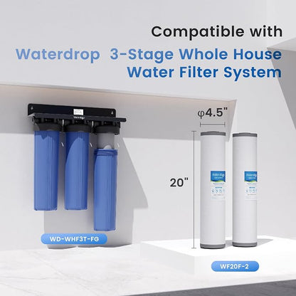 Waterdrop Whole House Water Filter, Carbon Filter, Replacement for, Any 20" x - Image 2