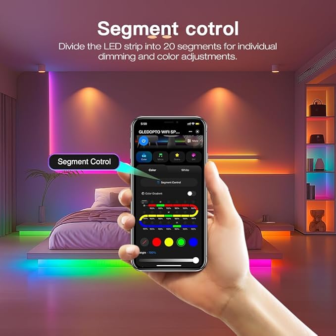ZigBee Tuya SPI Pixel LED Strip Light Controller Smart Life APP Control RGB IC Dynamic Lighting Static Mode Music Sound ZigBee2mqtt Home Assistant WS2811 SK6812 WS2805 (Tuya ZigBee Hub Require)