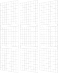 7RiversART Grid Wall Commercial Grade Gridwall Panels – Heavy Duty Grid Panel for Any Retail Display Wall Grid 2' Width x 7' Height, White (Pack of 3) Easily Portable