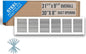 Fits 30x8 Duct Opening | Steel Return Air Grille by Handua | Vent Cover Grill by Handua