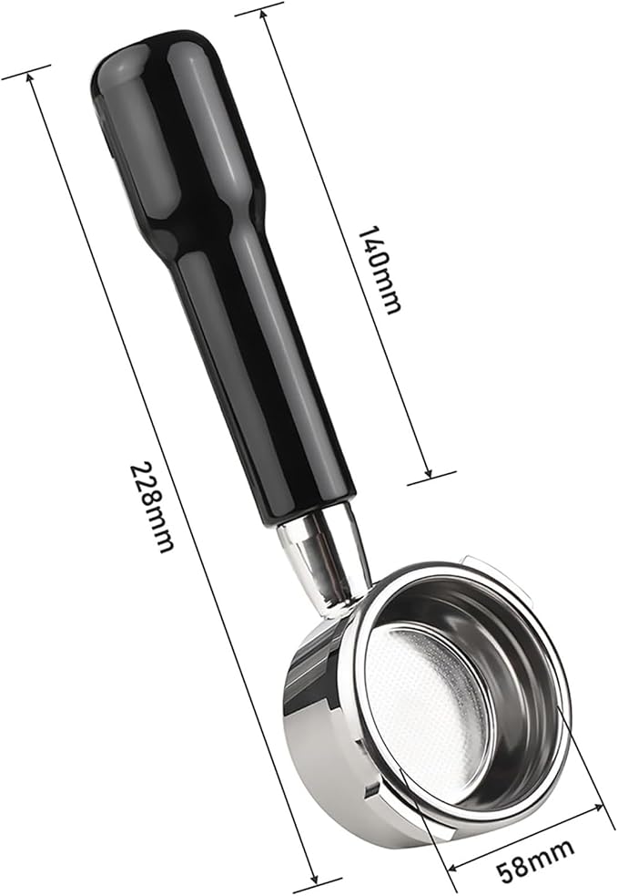 Bottomless Portafilter 58mm, 2 Ears Stainless Steel Bottomless Naked - Image 3