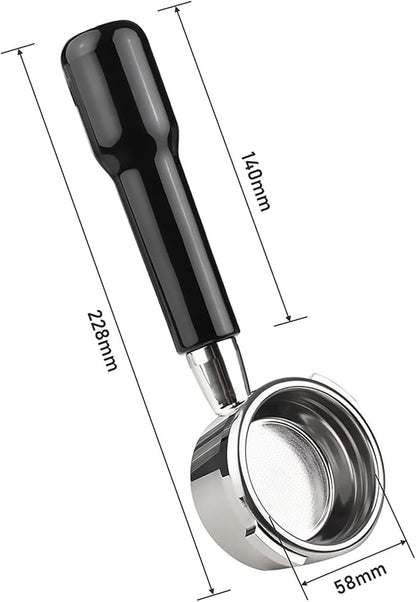 Bottomless Portafilter 58mm, 2 Ears Stainless Steel Bottomless Naked - Image 3