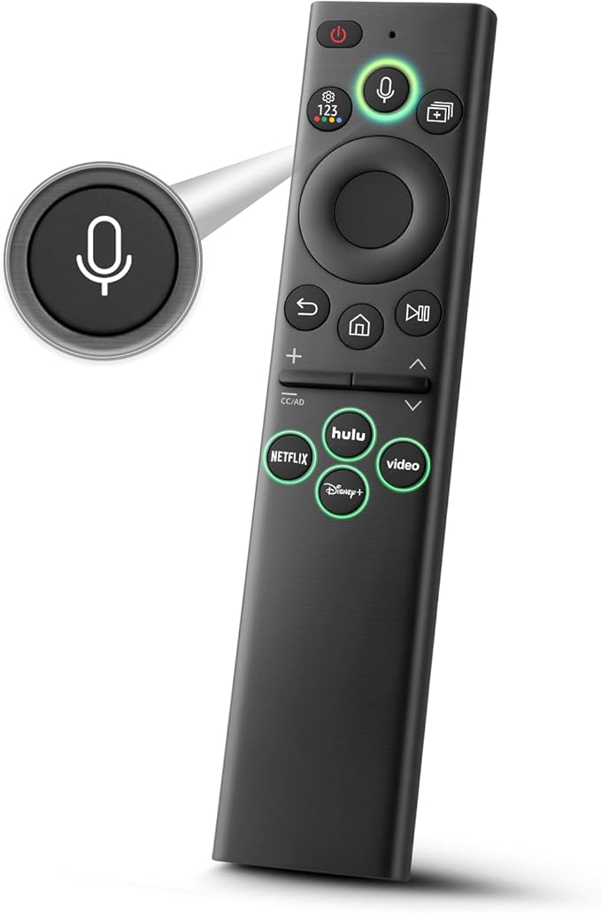 for Samsung-Smart-TV-Remote-Control-Replacement,Remote for 2019 2025 Samsung Frame Curved Crystal Smart TVs, with Voice Control