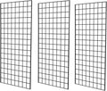 NEESEEYEE Commercial Grade Gridwall Panels – Heavy Duty Grid Panel for Any Retail Display, 2’ Width x 4’ Height, 3 Gridwall Panels Per Carton (Black Finish)