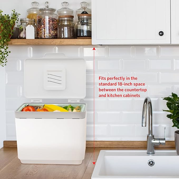 Glad Compost Bin for Kitchen, 1.5 Gallon | Plastic Container - Image 7