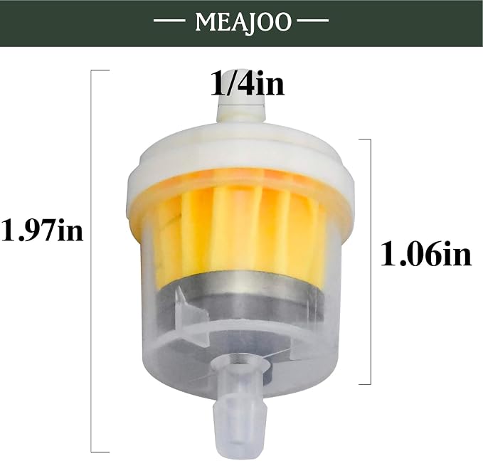 10PCS 1/4" 6mm-7mm Gas Inline Fuel Filter, - Image 3