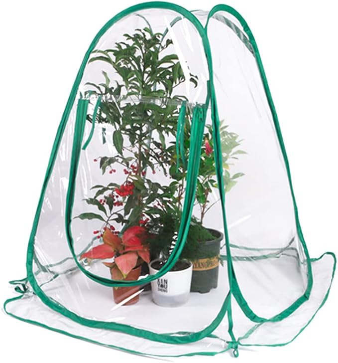 Mini PVC Greenhouse Cover Portable Insulated Pop Up Flower House - Image 3