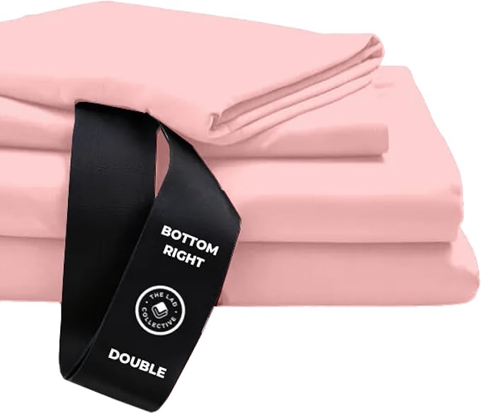 THE LAD COLLECTIVE 3.0 King Bedding Set - 4-Piece Bedset w/Fitted Sheet, Top Sheet & 2 Standard Pillowcases [Duvet Not Included] - Bamboo-Cotton - Acadia