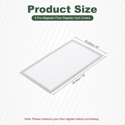 YOKIVE 6 Pcs Magnetic Floor Vent Covers, Floor Register Cover PVC Mesh Air Vent - Image 2