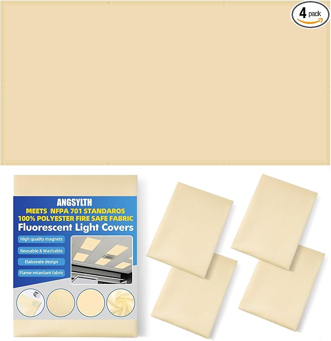 4 Pcs Fluorescent Light Covers by ANGSYLTH