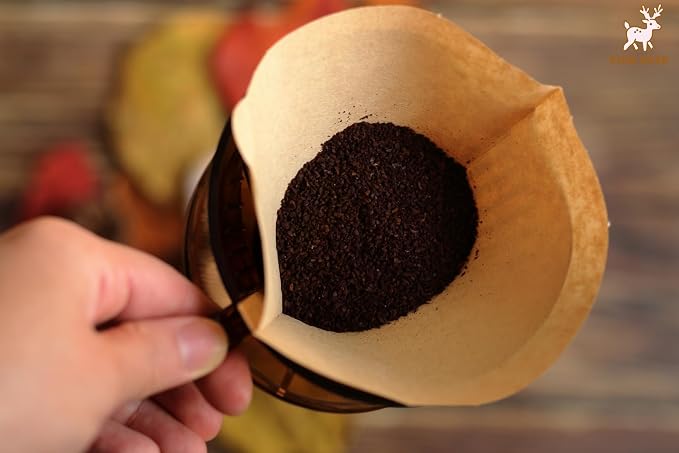 100 Count #4 Cone Coffee Filters 8-12 Cup, Natural Unbleached Paper, - Image 4