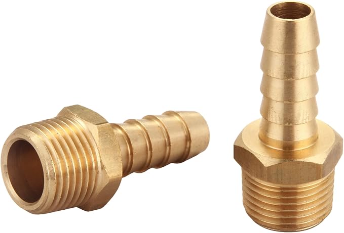 3/8 Inch NPT to 3/8 Inch Barb, Hose Barb Adapter, Air Hose Fittings Brass Pipe - Image 6