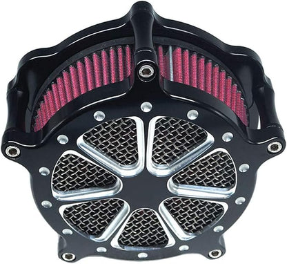Air Filter Intake Cnc Cut Air Cleaner Venturi Motorcycle Chrome Kit - Image 3