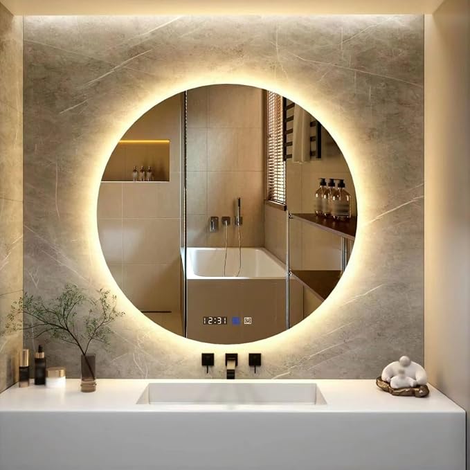 LTSRLL Frameless Illuminated LED Bathroom Wall Mirror - Image 5