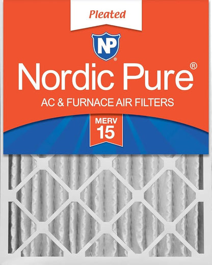 Nordic Pure 16x25x4 Pleated MERV 15 Air Filter 1 Pack by NordicPure