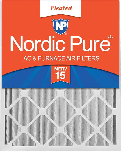 Nordic Pure 20x20x4 Pleated MERV 15 Air Filter 1 Pack by NordicPure