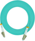 Jeirdus 30Meters 100ft LC to LC Duplex 50/125 10G OM3 Multi-Mode Fiber Optic Cable Jumper Optical Patch Cord LC-LC