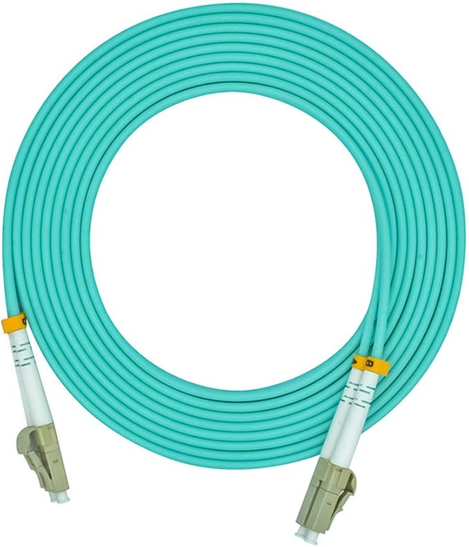 Jeirdus 30Meters 100ft LC to LC Duplex 50/125 10G OM3 Multi-Mode Fiber Optic Cable Jumper Optical Patch Cord LC-LC