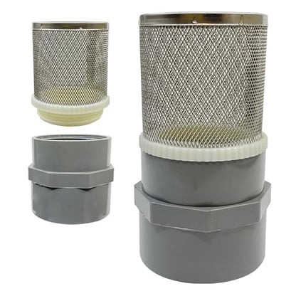 2 inch Stainless Steel Filter Cover Connected to 2 inch/DN50 Grey PVC Filter by Cotonlake