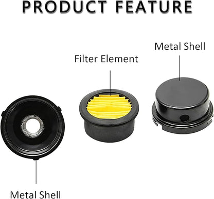 Pack of 2 1/2" Thread Male Thread Diameter 20mm Air Compressor Silencer Filter - Image 6