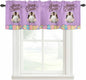 Purple Easter Curtain Valances for Windows, Kitchen Valance Window Treatment by Unknown