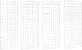 NEESEEYEE Commercial Grade Gridwall Panels – Heavy Duty Grid Panel for Any Retail Display, 2’ Width x 4’ Height, 4 Gridwall Panels Per Carton (White Finish)