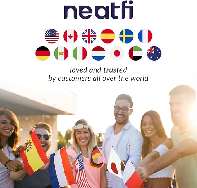 Neatfi LED Magnifying Floor Lamp – 1,200 Lumens, 5” Bifocal Lens with 5 & 20 Diopter, Dimmable, Adjustable Arm, Rolling Base, Floor Lamp for Reading, Sewing, Crafting (5 Inches, Black)