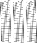 NEESEEYEE Commercial Grade Gridwall Panels – Heavy Duty Grid Panel for Any Retail Display, 2’ Width x 6’ Height, 3 Gridwall Panels Per Carton (Black Finish)