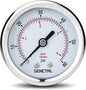 SENCTRL 0-60 Psi Pressure Gauge, 1/4 NPT Back Mount, Waterproof, Stainless by senctrl