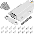 16 Pack Magnetic Push Latch,Heavy Duty Magnetic Touch Latch,for Push to Open Cabinet or Kitchen Drawer, Kitchen Door,on Strong Pop Out (White - 2.7 inch, 16 Pack)