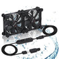Dual 120mm Fan with 10 Speed USB 5V DC 12V IPX5 Waterproof Cooling Fan by xiaoqijia