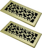 2 Packs Floor Vent Air Register 4X10 Inch Brushed Gold Color Floor Register by JATOHOME