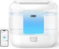 DREO Smart Humidifiers for Bedroom, Top Fill 4L Supersized Humidifier Large Room with 28 dB, 36H Runtime, Touch/APP/Voice Control, Nightlight, Cool Mist Humidifiers for Baby, Plants, Indoor, White