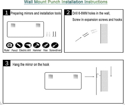 Smart Lighted Bathroom Mirror for Wall，Bathroom Mirror - Image 9