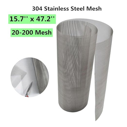 304 Stainless Steel Mesh Screen#80Mesh -Size:15.7"x47.2", - Image 6
