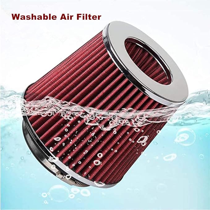Universal 3" Inlet Cold Intake, Dry Clamp-on Air Filter - Image 2