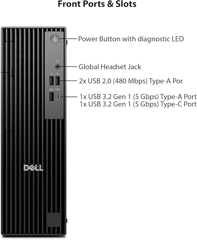 Dell Pro Slim QCS1250 Business Desktop, New OptiPlex Version, Ultra-Quiet Design, Dual 4K Monitor Support, USB-C, Windows 11 (Intel i7-14700, 64GB RAM | 2TB SSD)
